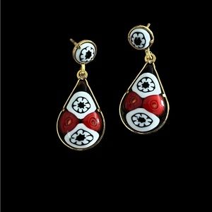 Millefiori Glass‎ Post Earrings